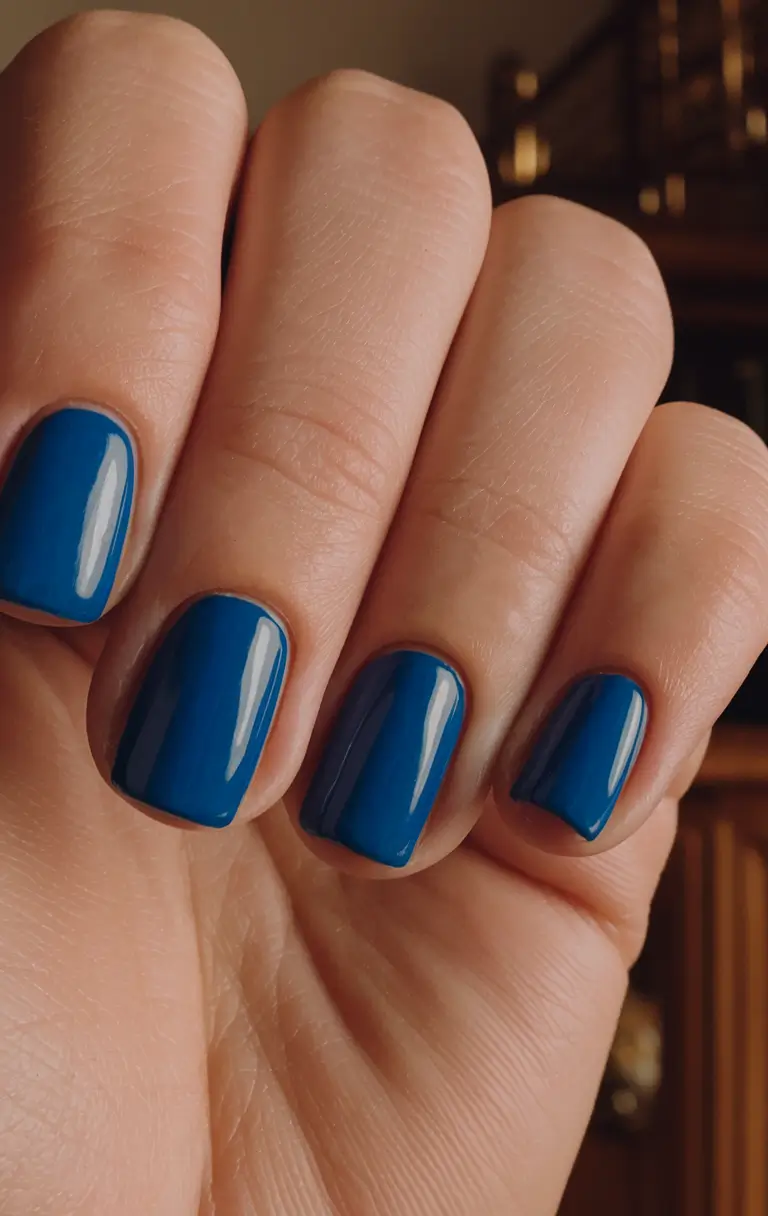 september nails color fall short square Stormy Navy: The Sophisticated Mood Switch