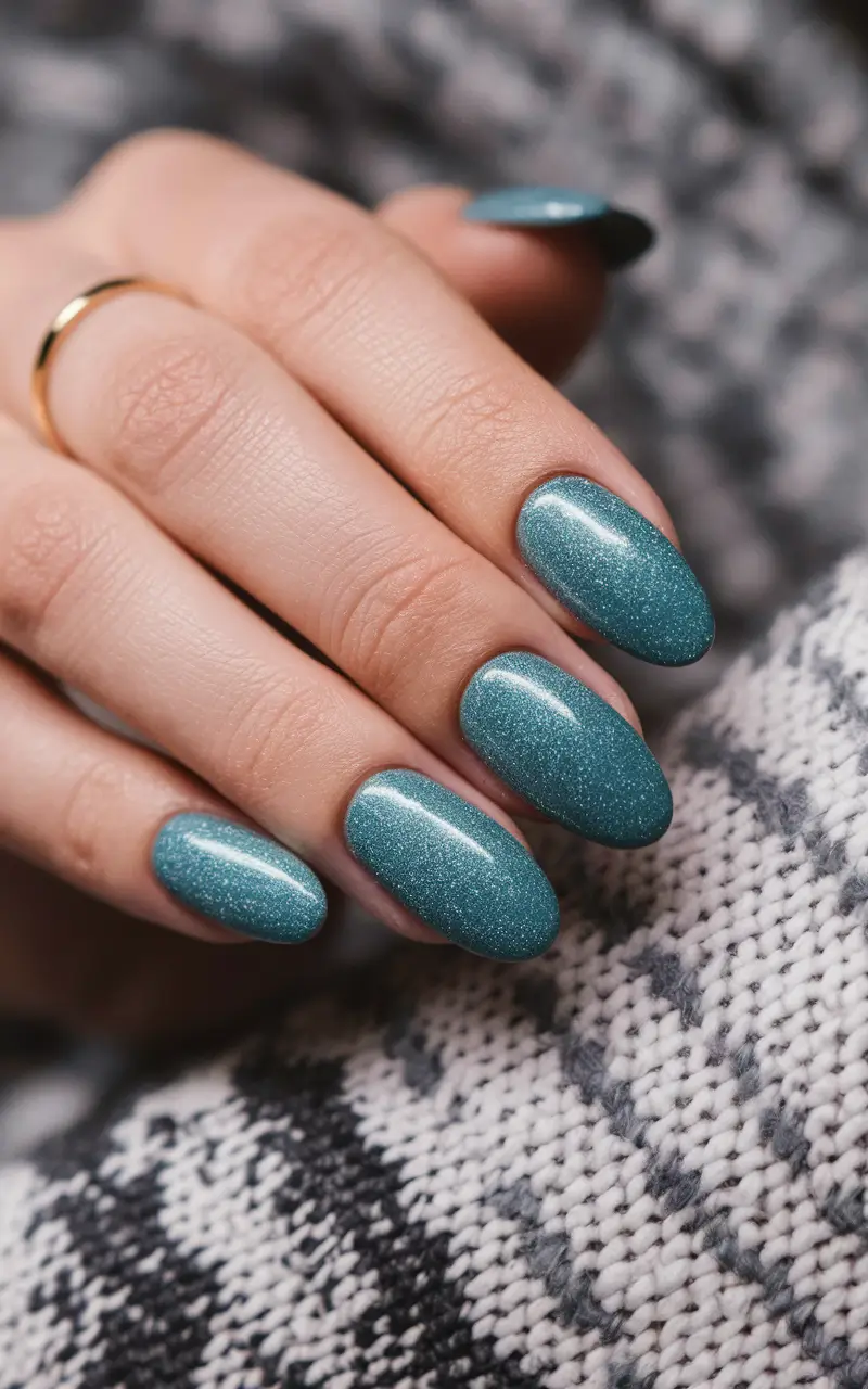 september nails color fall gel short Teal Stardust: The Unexpected Neutral of 2025
