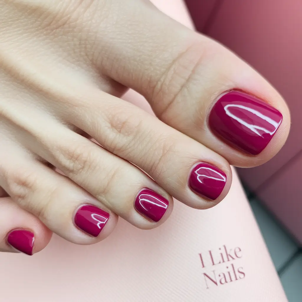september toe nails Deep Berry Drama