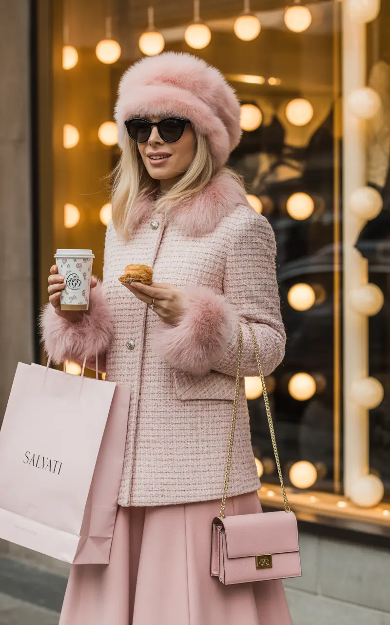 birthday outfit inspiration winter 2025 2026 Pink Winter Glam