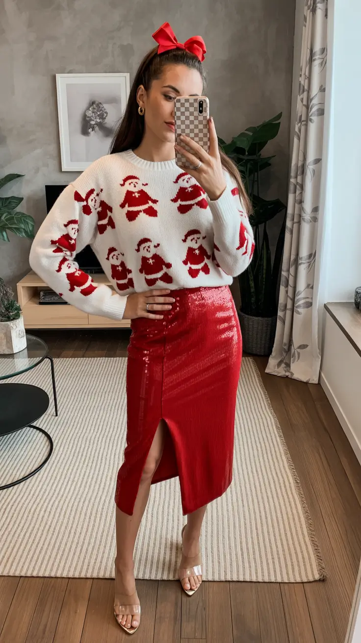 birthday outfit inspiration winter 2025 2026 Santa Sparkle Energy
