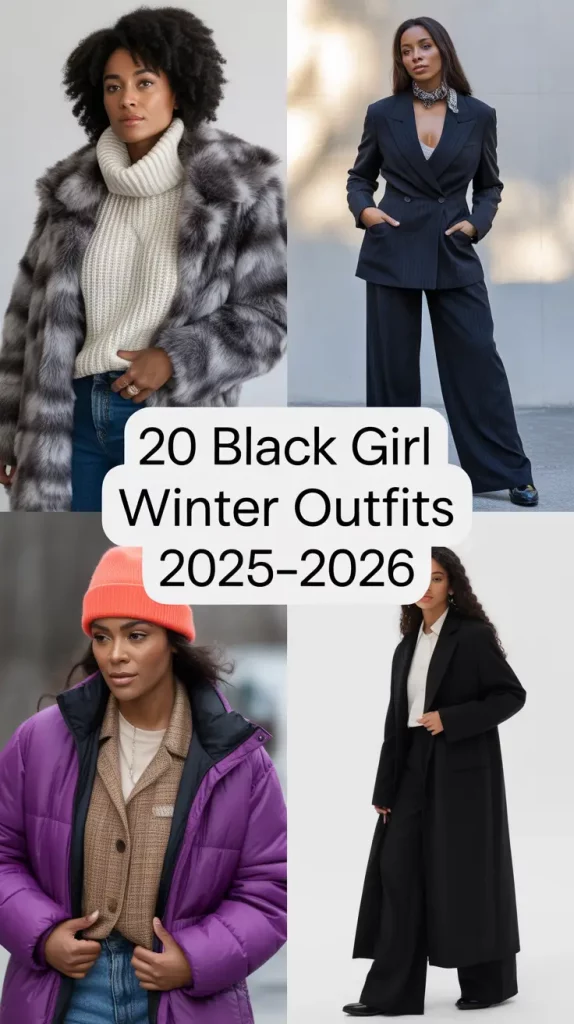 Black Girl Winter Outfits 2025–2026: Chic Street Style and Cozy Fashion Ideas