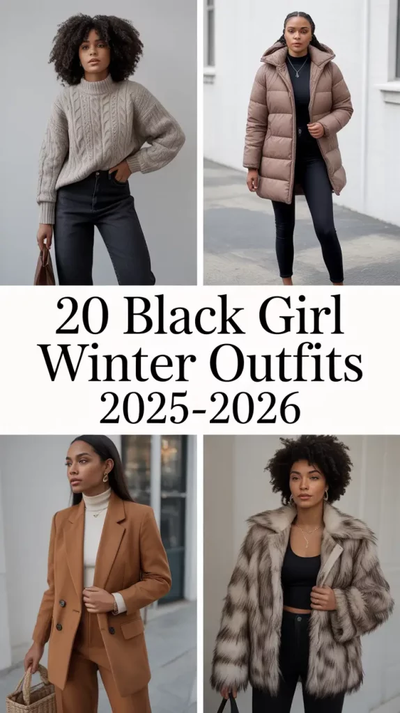 Black Girl Winter Outfits 2025–2026: Chic Street Style and Cozy Fashion Ideas