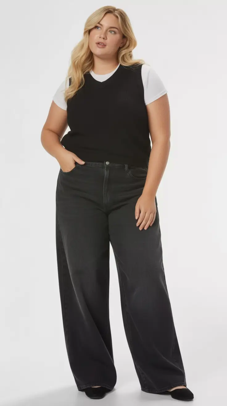 winter capsule wardrobe plus size women Layered Smart Casual