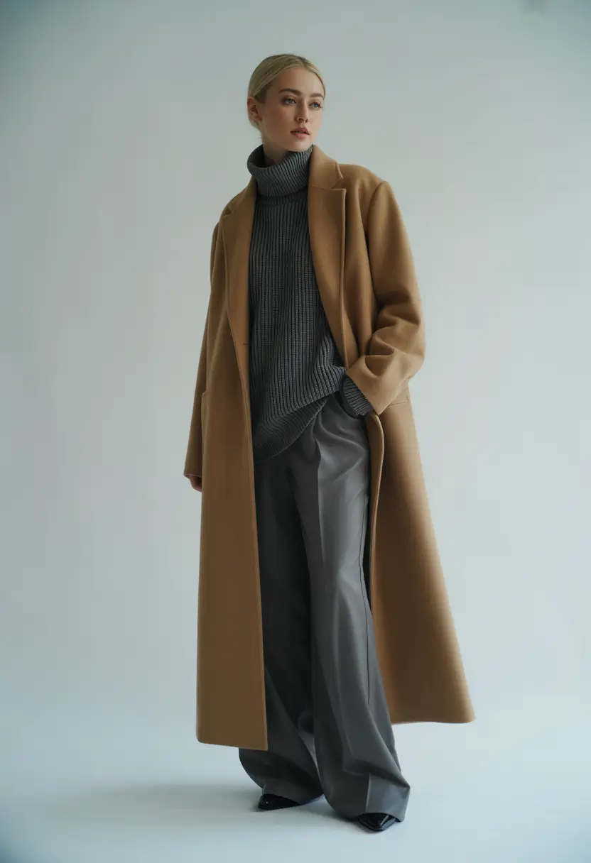 casual winter outfits Neutral Layers with Tailoring