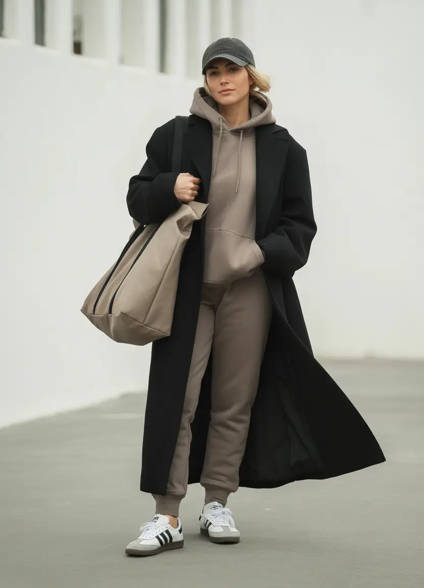 casual winter outfits Sporty Luxe Layers