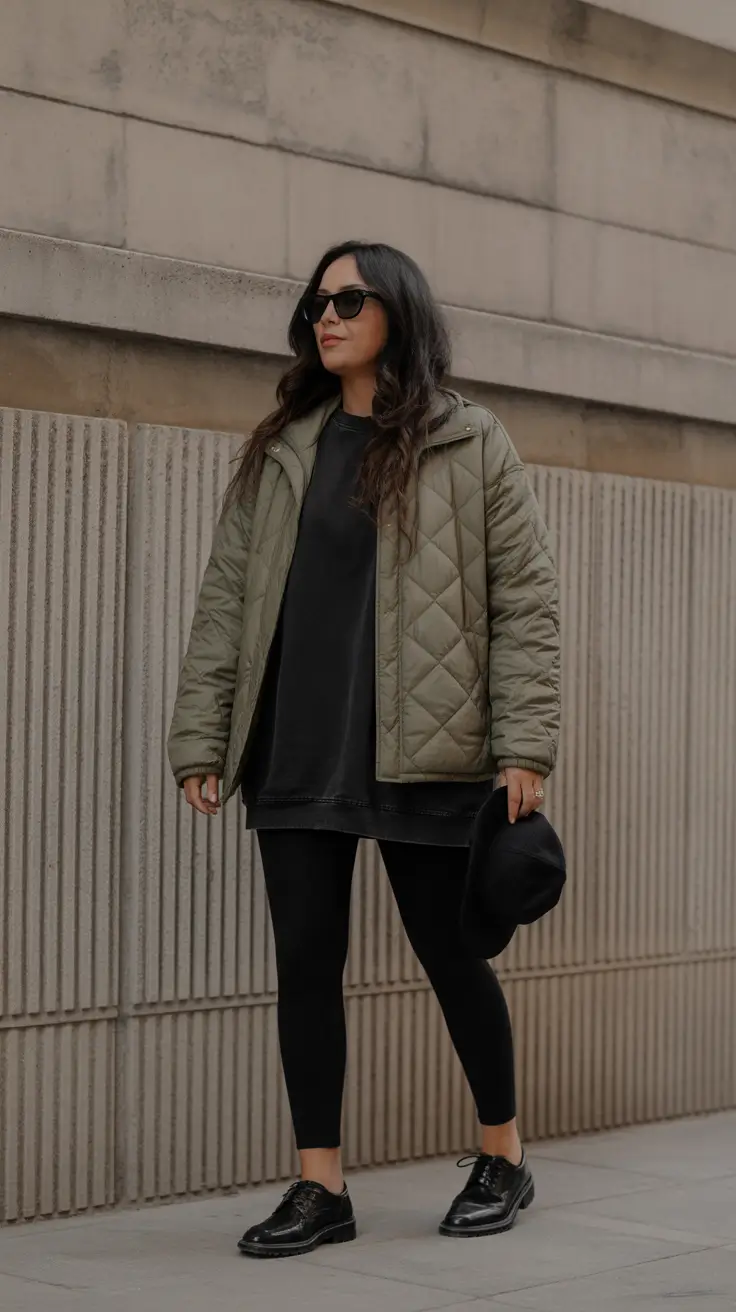 casual winter outfits Urban Quilted Cool