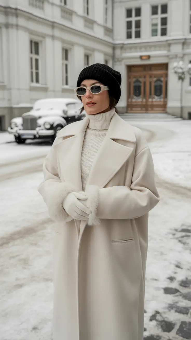 casual winter outfits Winter White Elegance