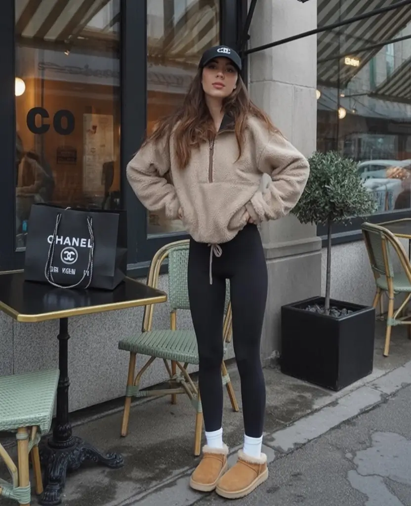 casual winter outfits Sporty Comfort with a Twist