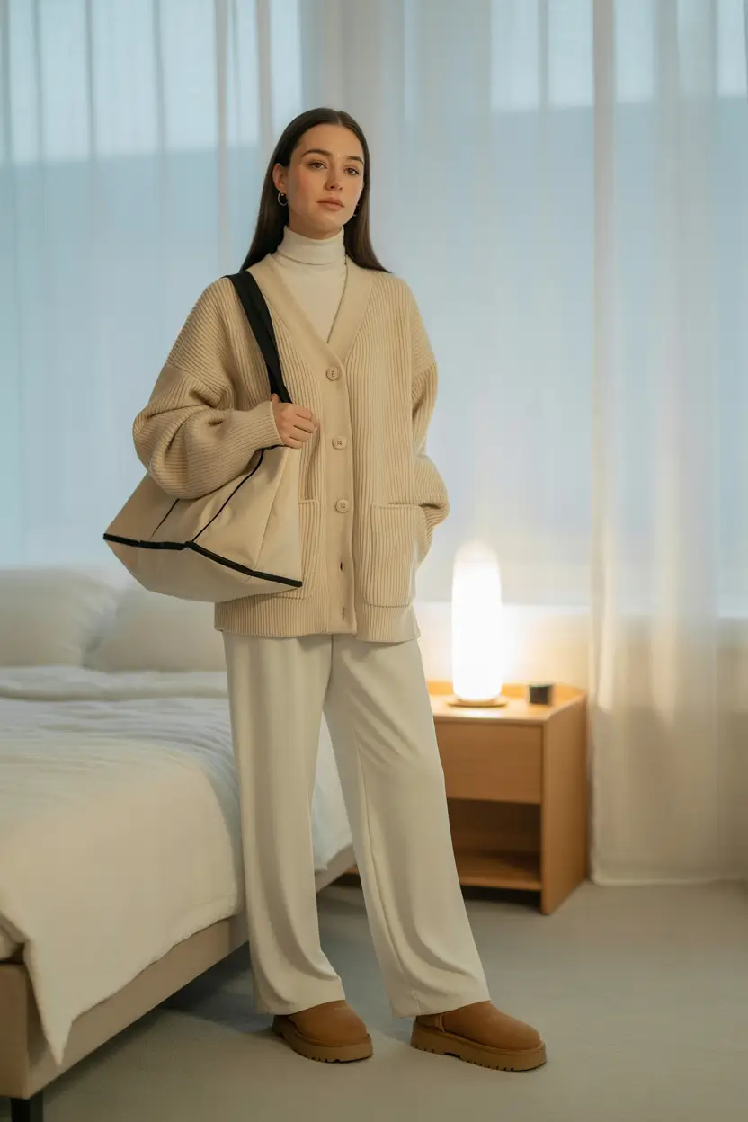 chic outfits for winter 2025-2026 Soft Neutrals and Warmth