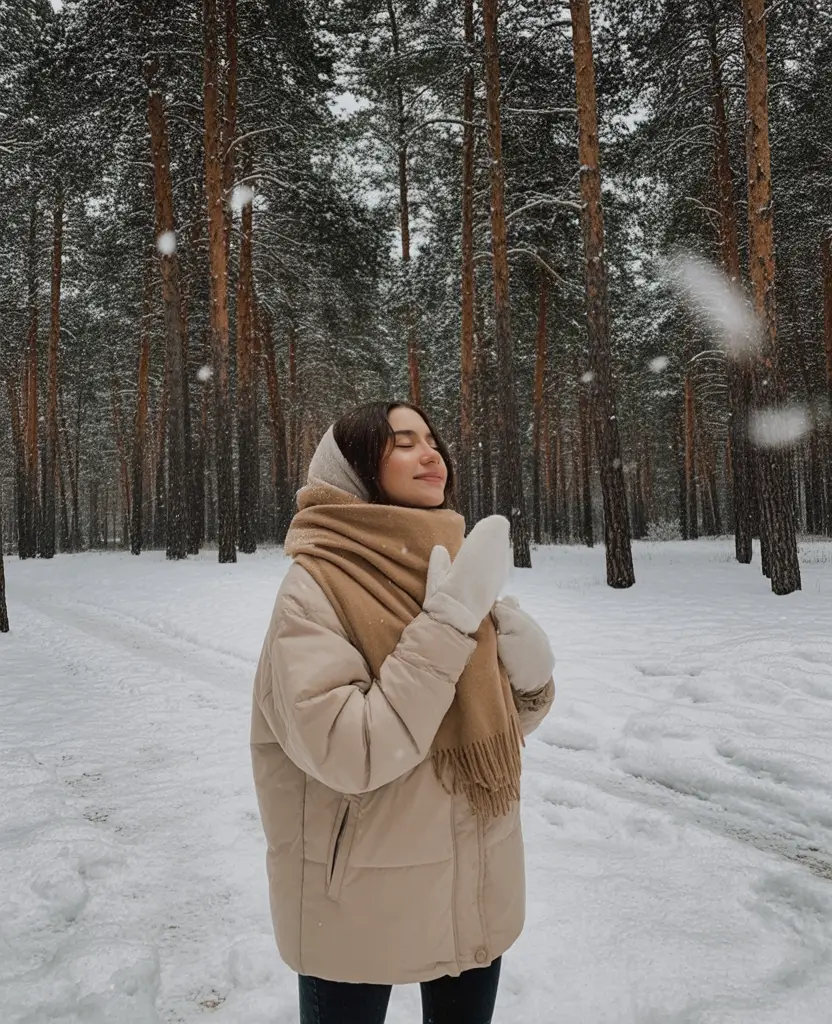 chic outfits for winter 2025-2026 Snowy Serenity