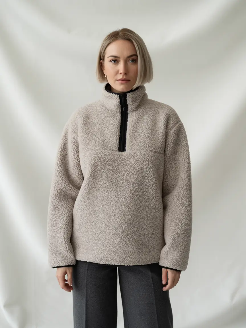 comfy winter outfits casual fleece minimal