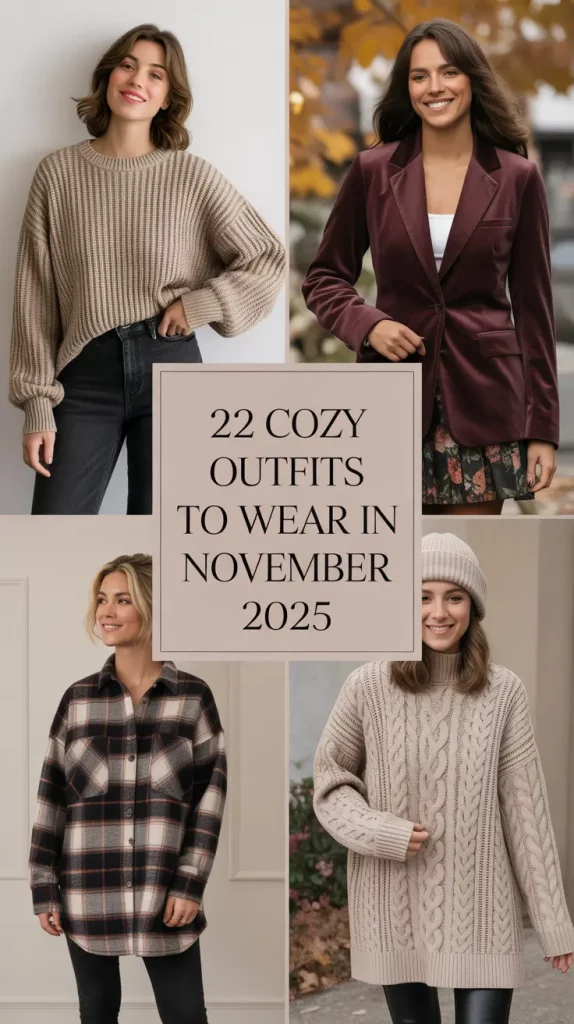Cozy Outfits to Wear in November 2025: 22 Aesthetic Ideas for Everyday Style
