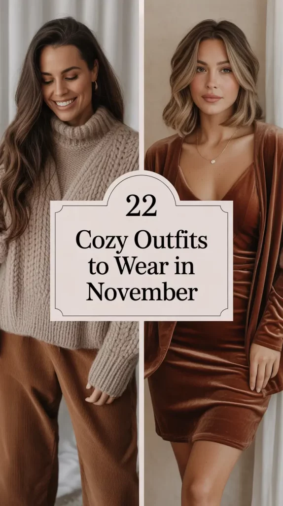 Cozy Outfits to Wear in November 2025: 22 Aesthetic Ideas for Everyday Style