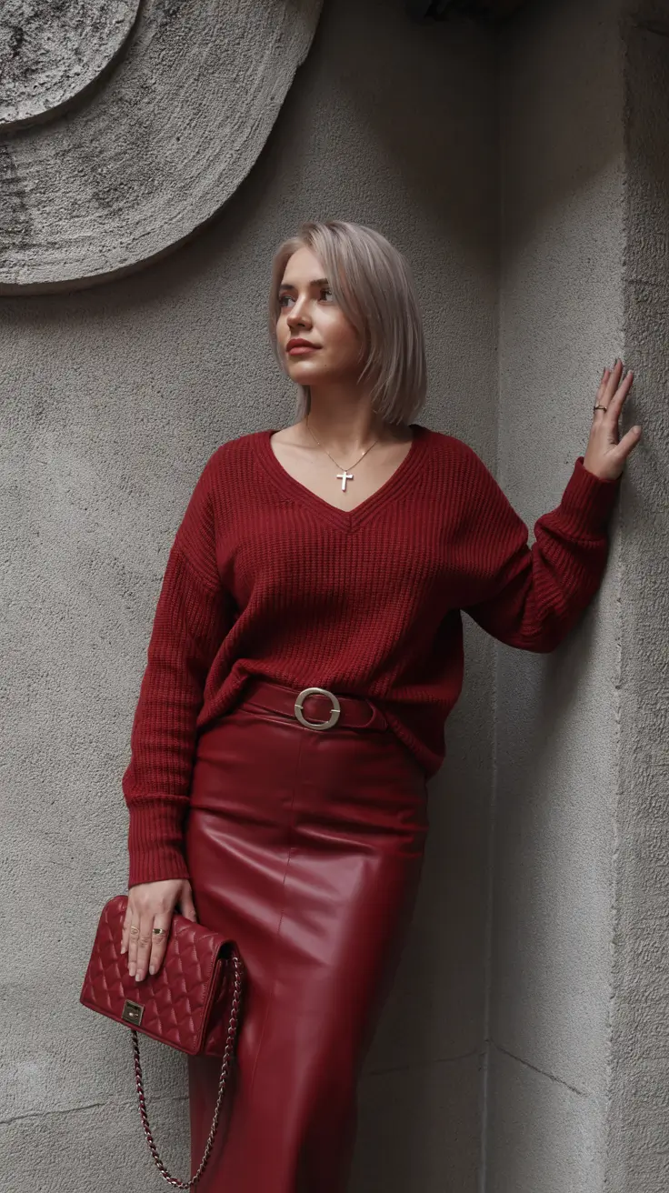 Cozy outfit Wear October Burgundy Boldness