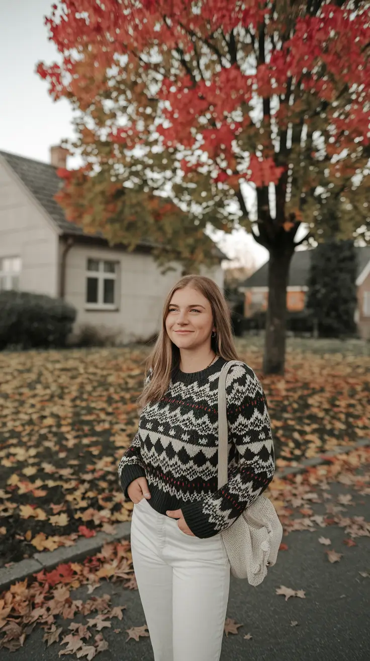 Cozy outfit Wear October Classic Fair Isle Charm