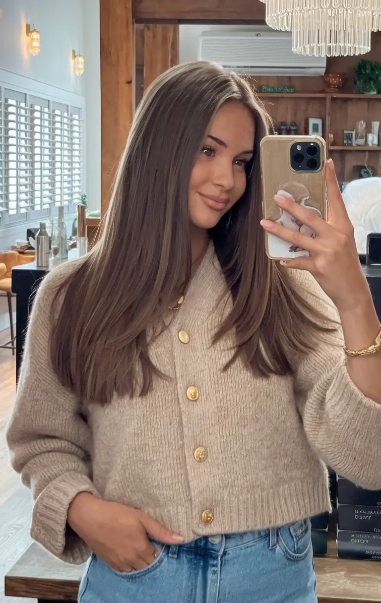 Cute Winter Hairstyles for Long Hair Sleek Layers