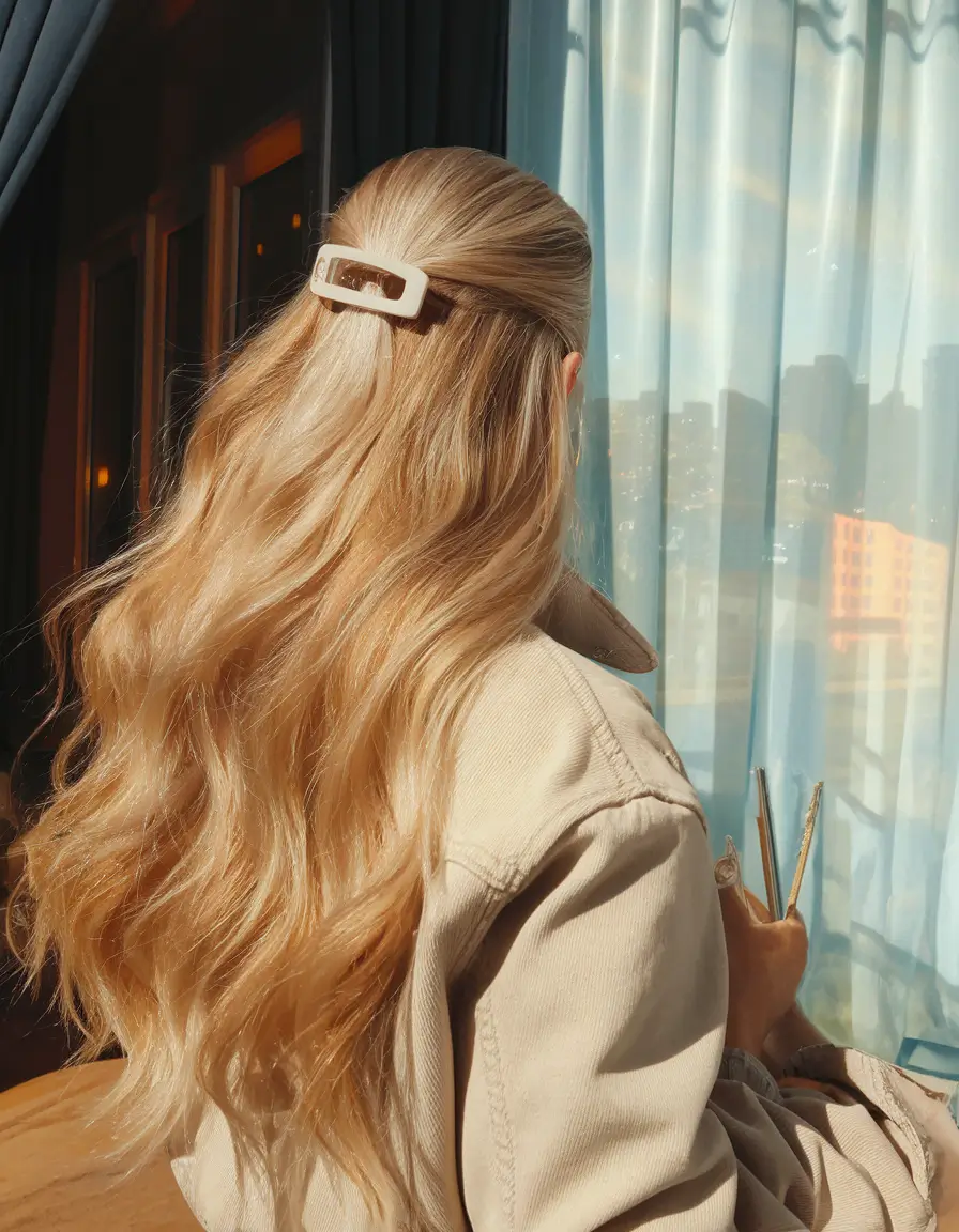 Cute Winter Hairstyles Easy Half Up Clip