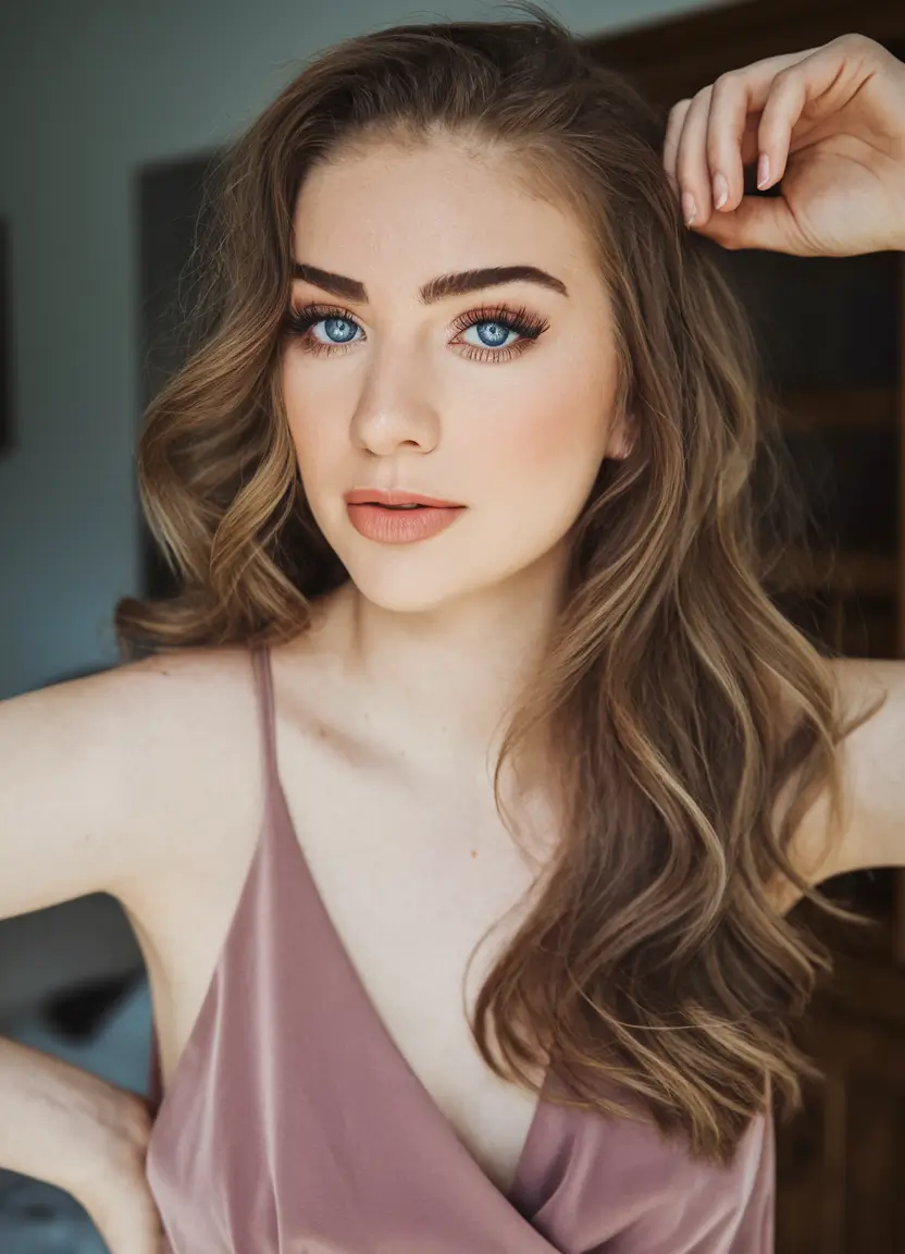 Cute Winter Hairstyles for Long Hair Romantic Waves