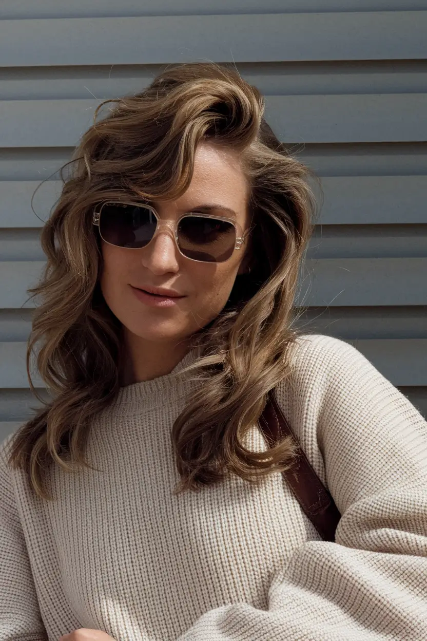 Cute Winter Hairstyles Side Swept Waves