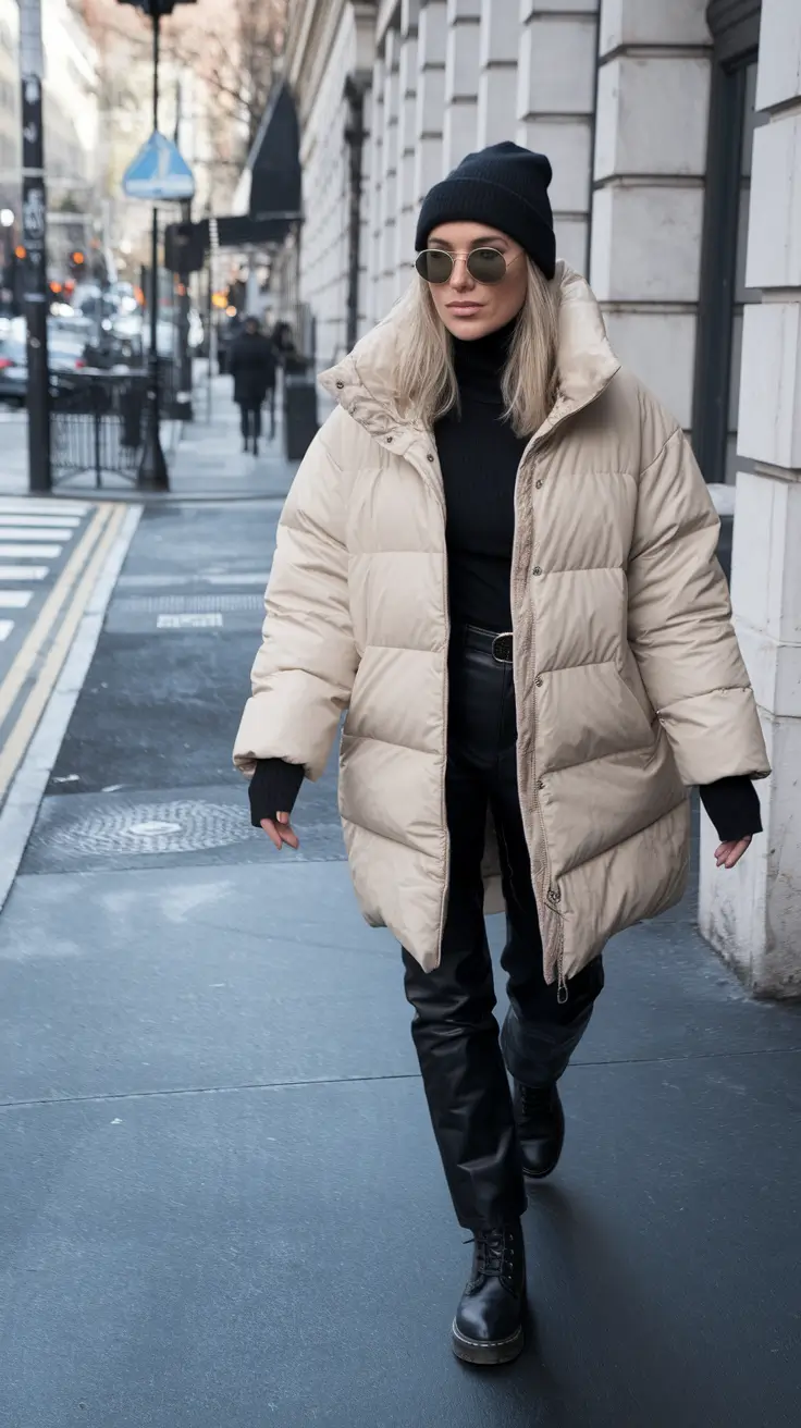 early winter outfits work City Puffer Confidence