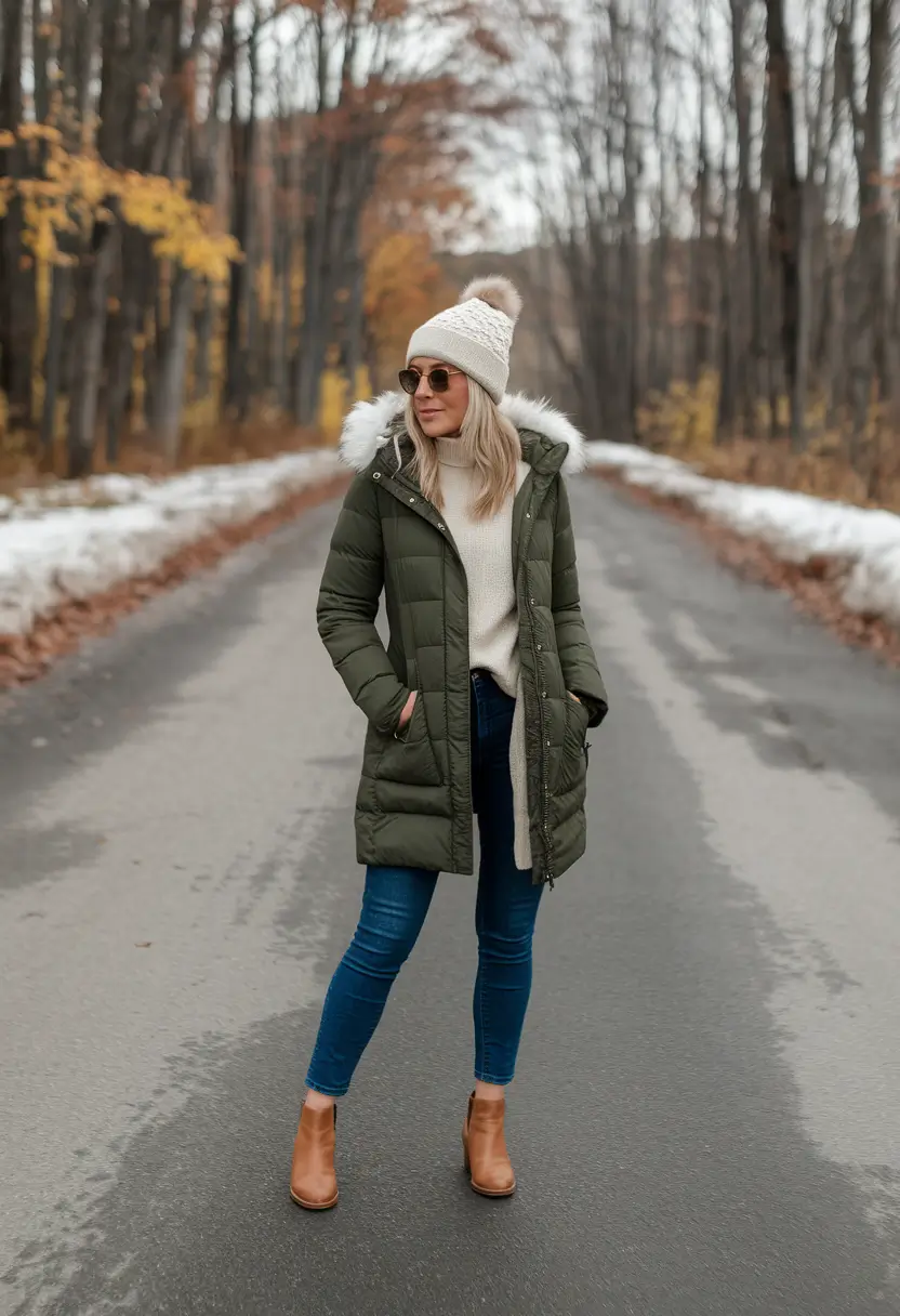early winter outfits jeans Cozy Park Stroll Energy