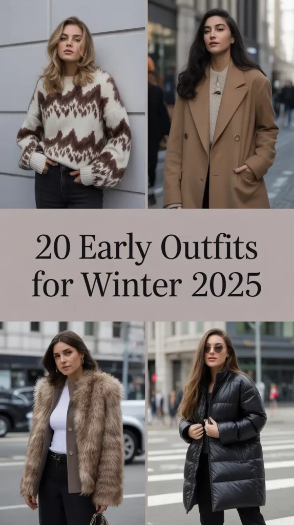 Early Outfits for Winter 2025: Stylish Ideas for Women from Late Fall to Early Winter
