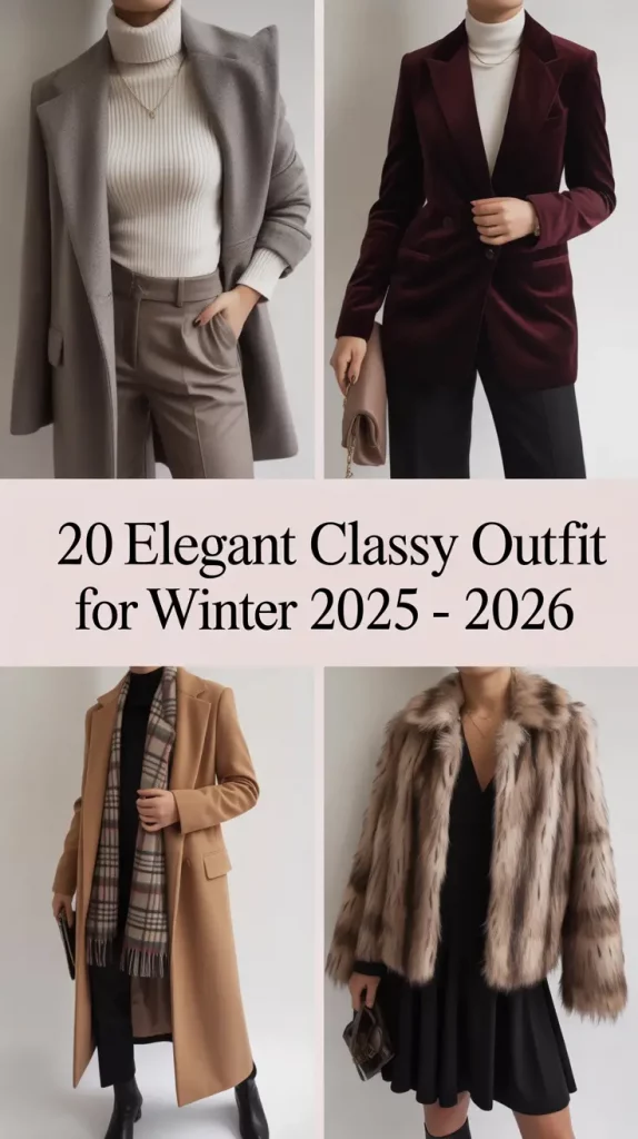 Elegant Classy Outfit for Winter 2025 - 2026: Chic Elegant Ideas for Women