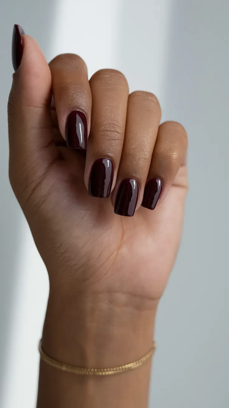 fall nail colors for brown skin square 2025 Burgundy Depth