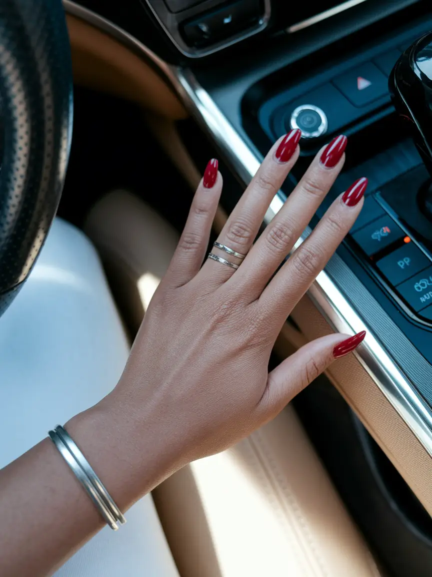 fall nail colors for brown skin 2025 Classic Red Drive