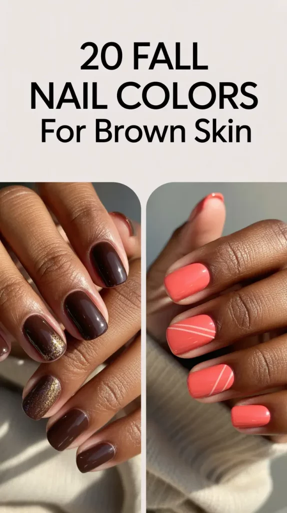 Fall Nail Colors for Brown Skin 2025: Stunning Almond, Short & Square Tones to Try This Season