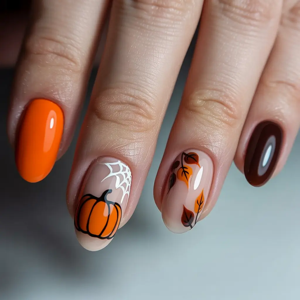 november nail design ideas Spooky Meets Chic