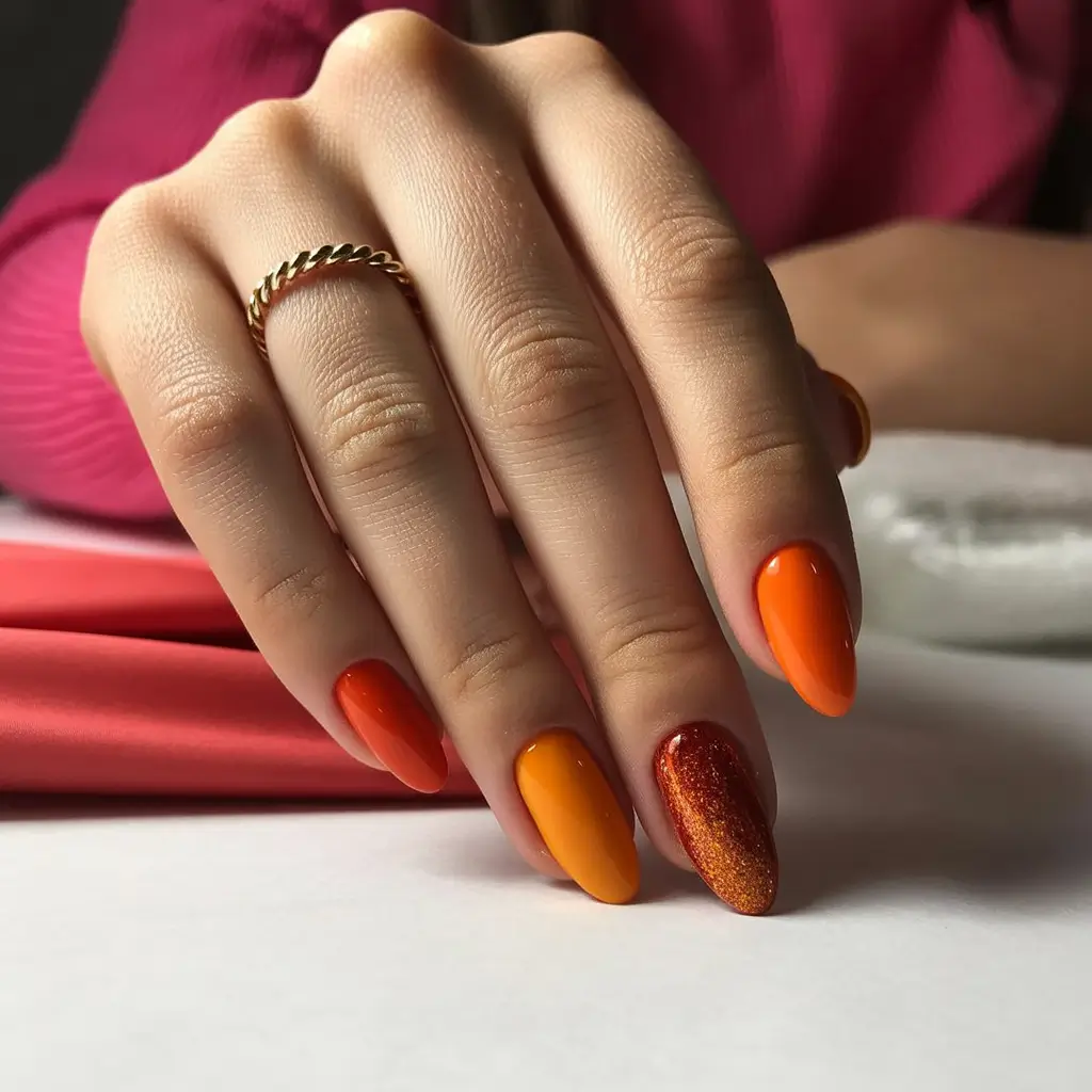 nail design november 2025 Sunset Ember Tones