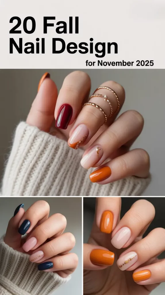 Fall Nail Design for November 2025: Trendy Almond, Short French & Seasonal Nail Inspo