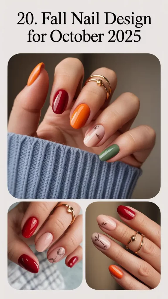 Fall Nail Design for October 2025: Autumn Classy Square & Almond Inspirations