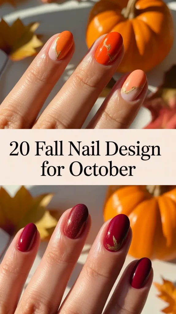 Fall Nail Design for October 2025: Autumn Classy Square & Almond Inspirations