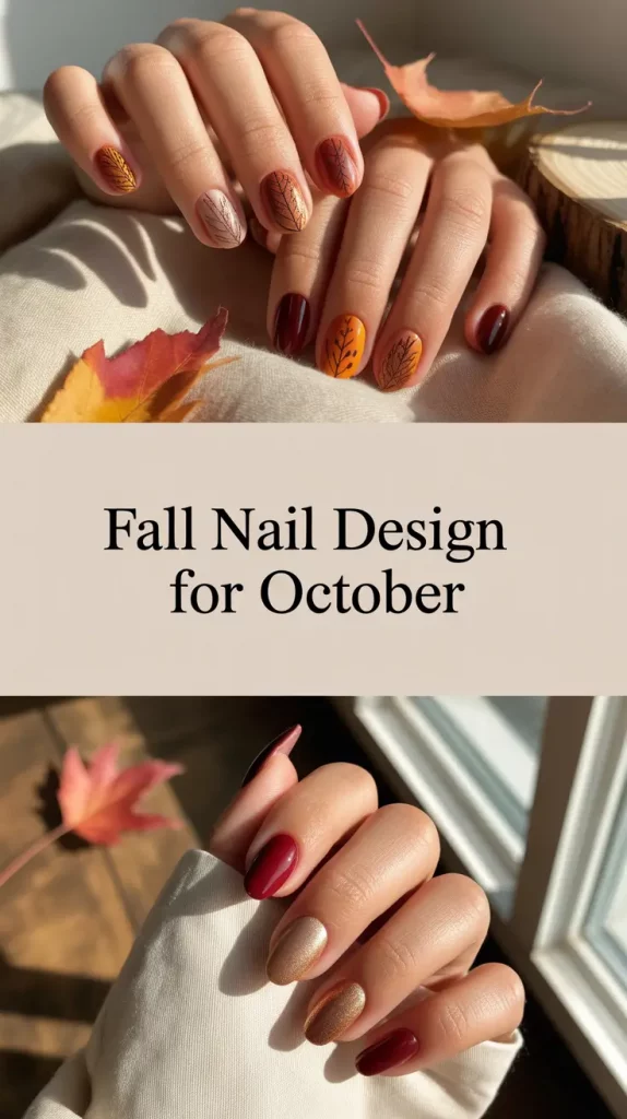 Fall Nail Design for October 2025: Autumn Classy Square & Almond Inspirations