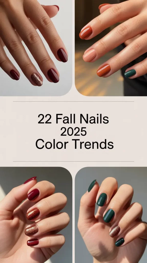 Fall Nails 2025 Color Trends: Inspiring Short, Almond & French Tip Ideas