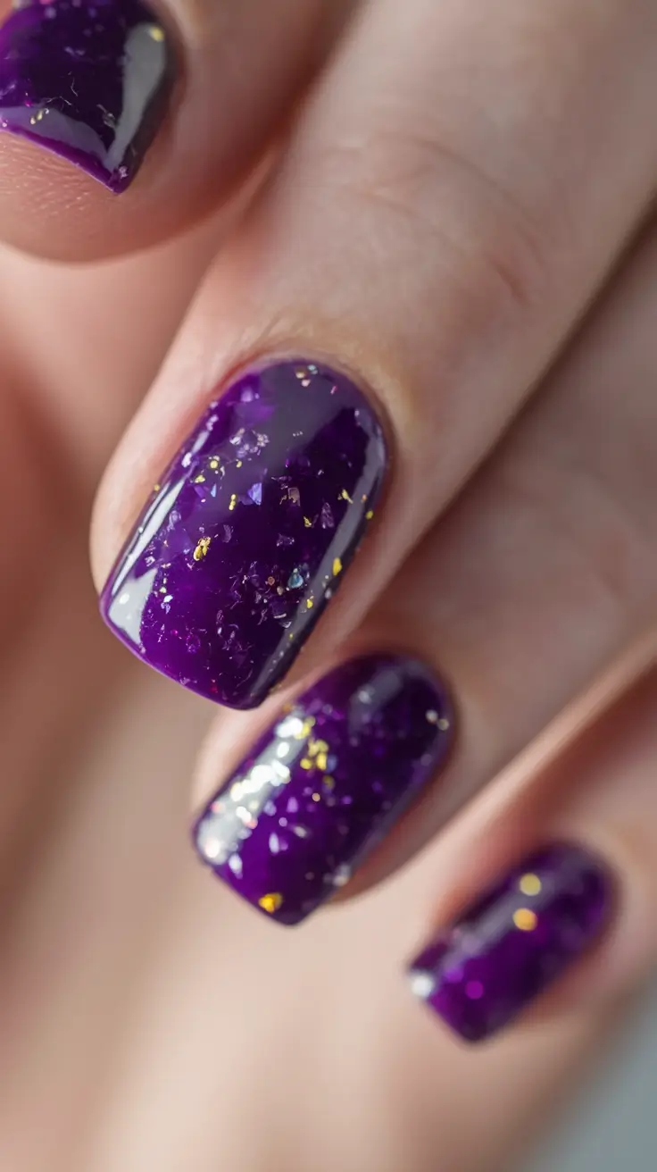 fall season nails ideas Royal Purple Luxe