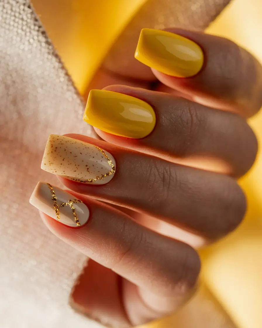 fall season nails ideas Sunlit Neutrals with a Twist