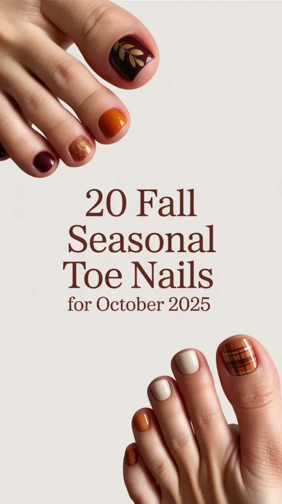 Fall Seasonal Toe Nails for October 2025 – Trendy Pedicure Designs & Inspo