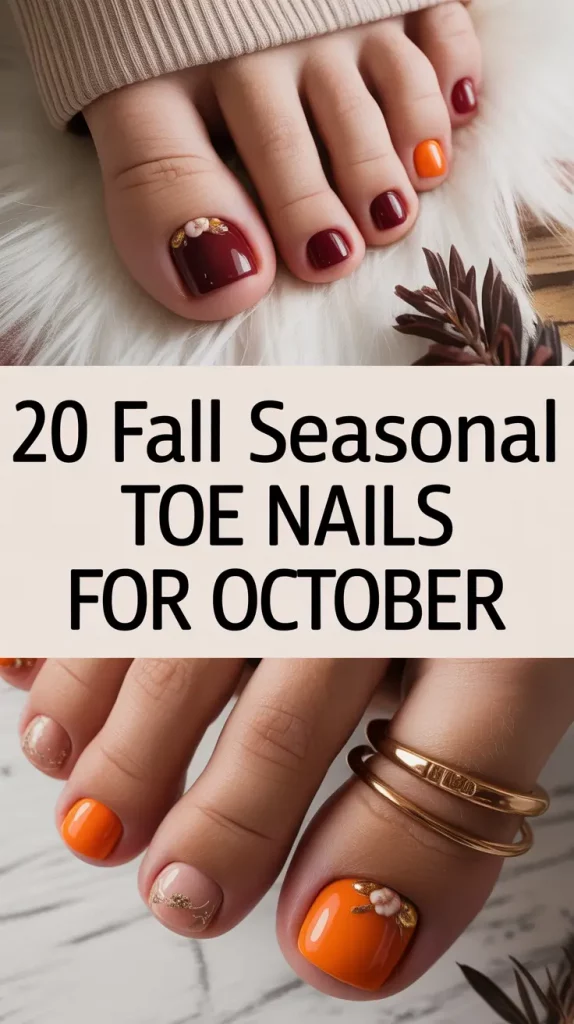 Fall Seasonal Toe Nails for October 2025 – Trendy Pedicure Designs & Inspo