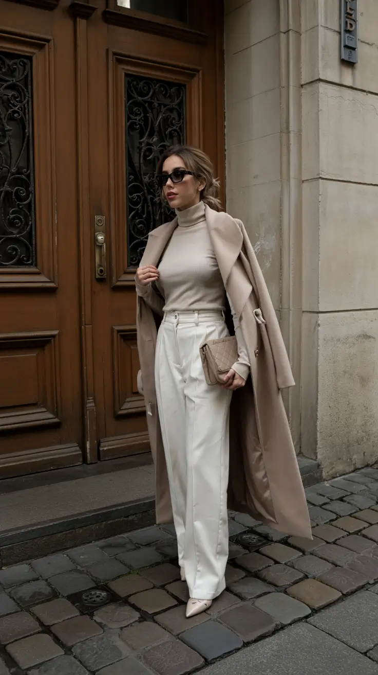fall winter outfits 2025 Monochrome Neutrals