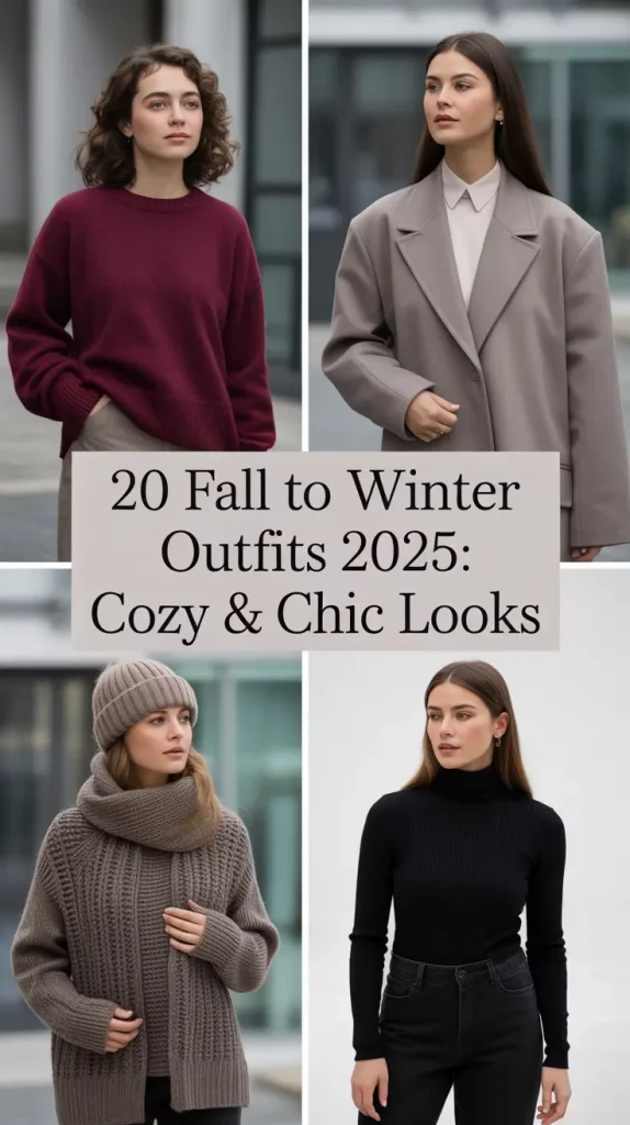 Fall to Winter Outfits 2025: Cozy & Chic Looks for Women