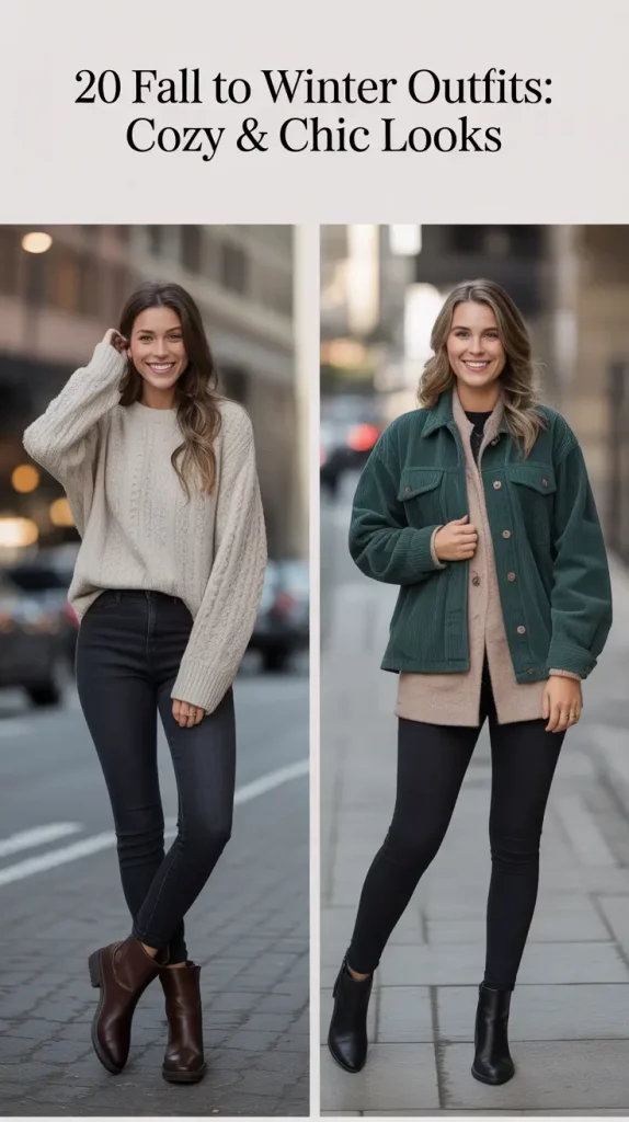 Fall to Winter Outfits 2025: Cozy & Chic Looks for Women