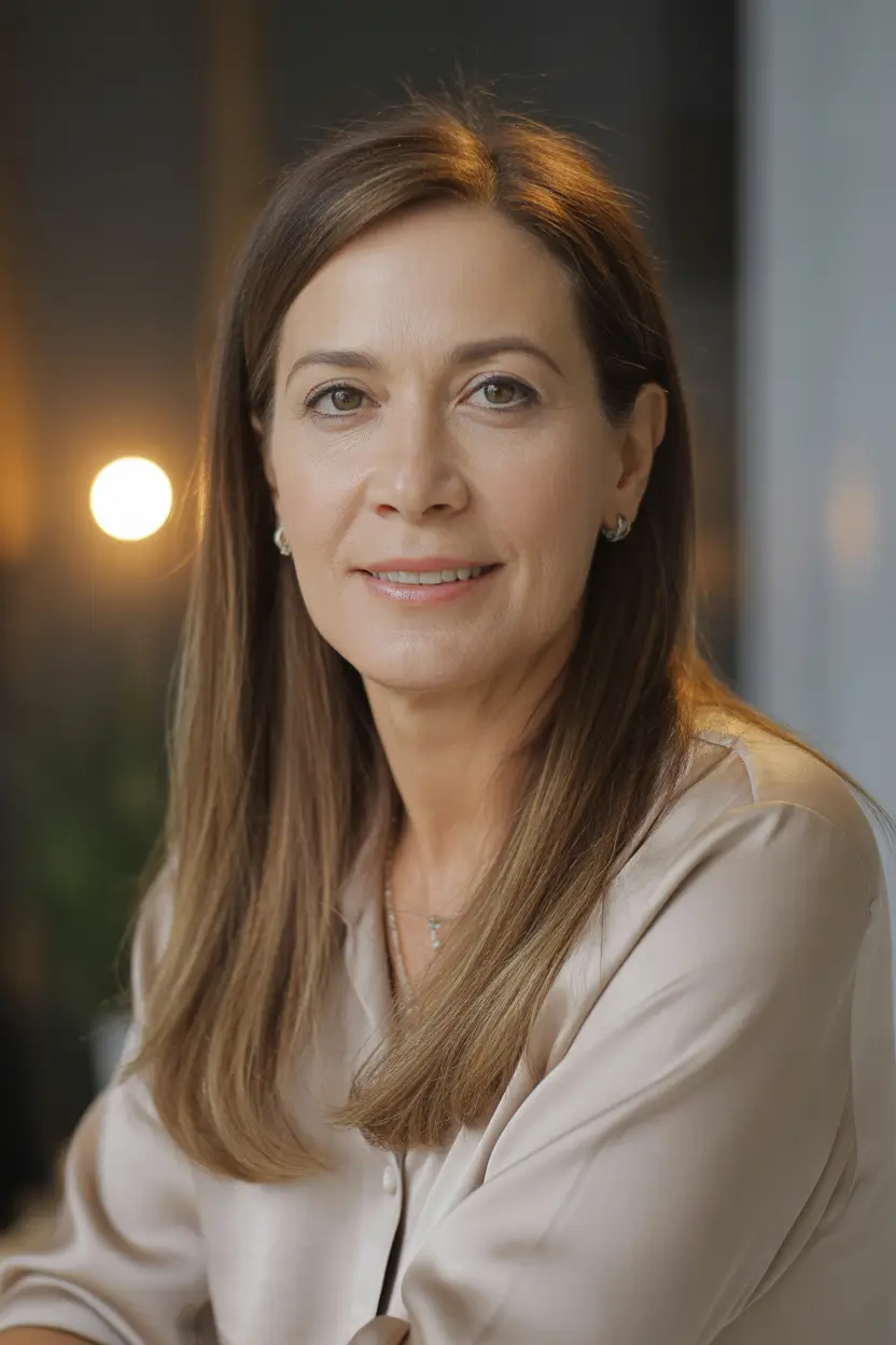 hairstyle-color-women-over-40-straight-polished-length