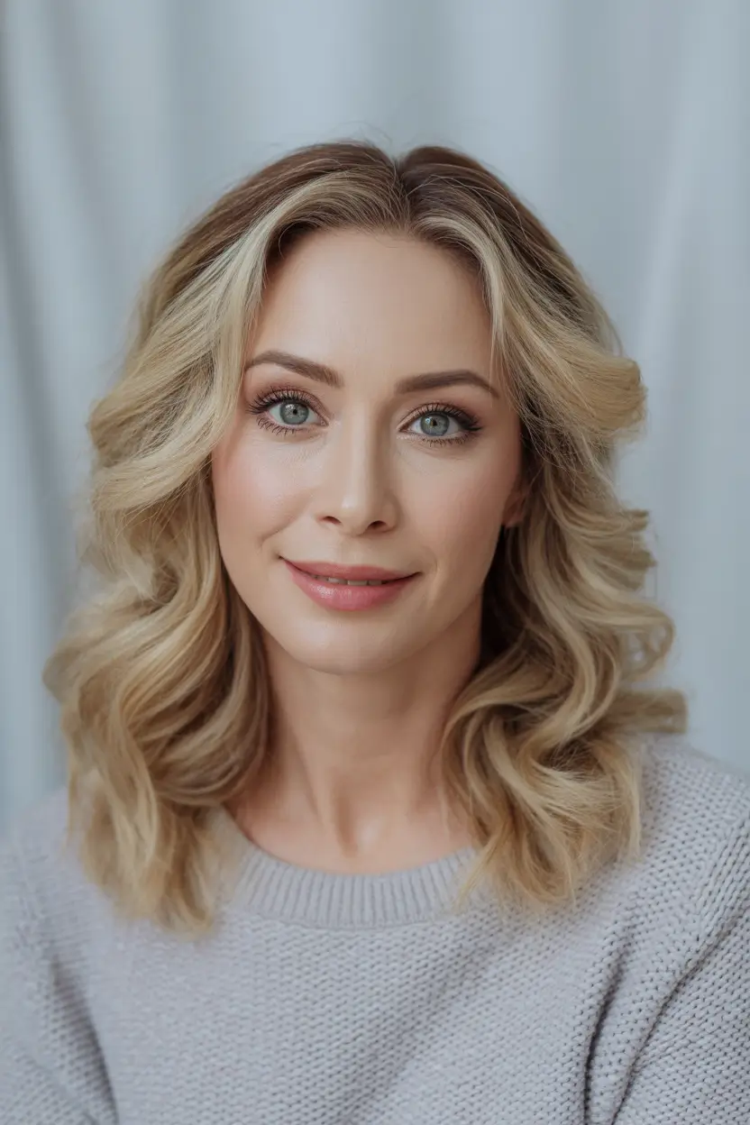 hairstyle-color-women-over-40-blonde-shoulder-length-waves