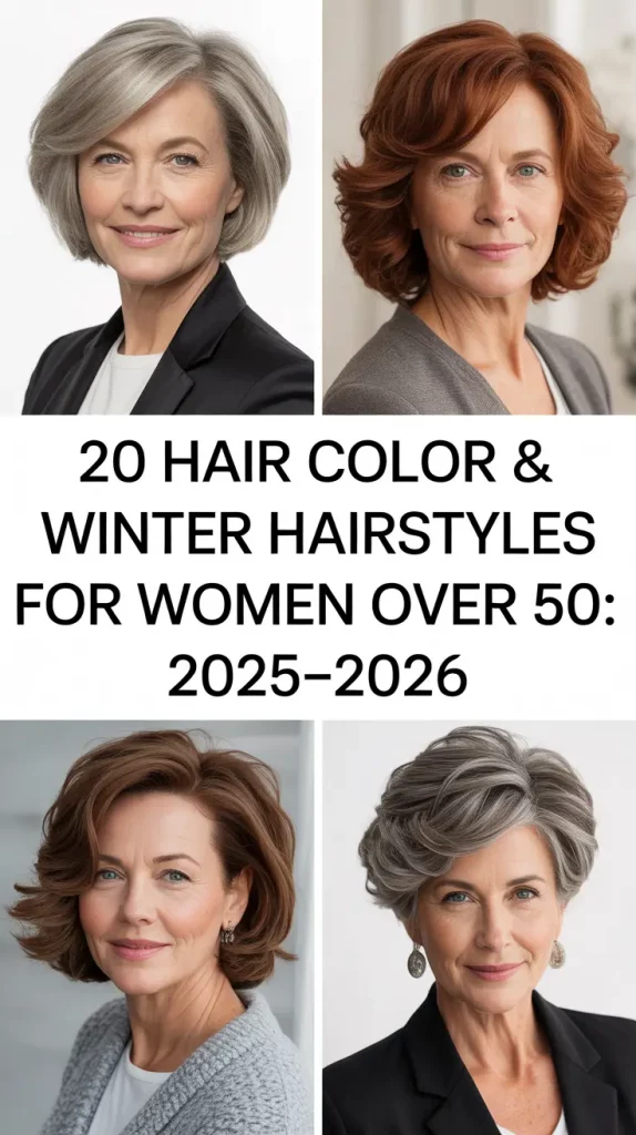 Hair Color & Winter Hairstyles for Women Over 50: 2025–2026 Trends and Combinations
