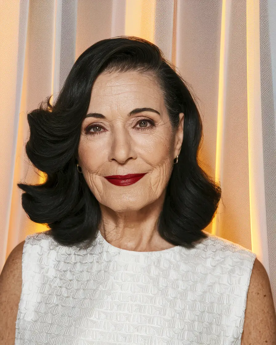 winter hairstyles and color for women over 60 Glamorous Black Waves