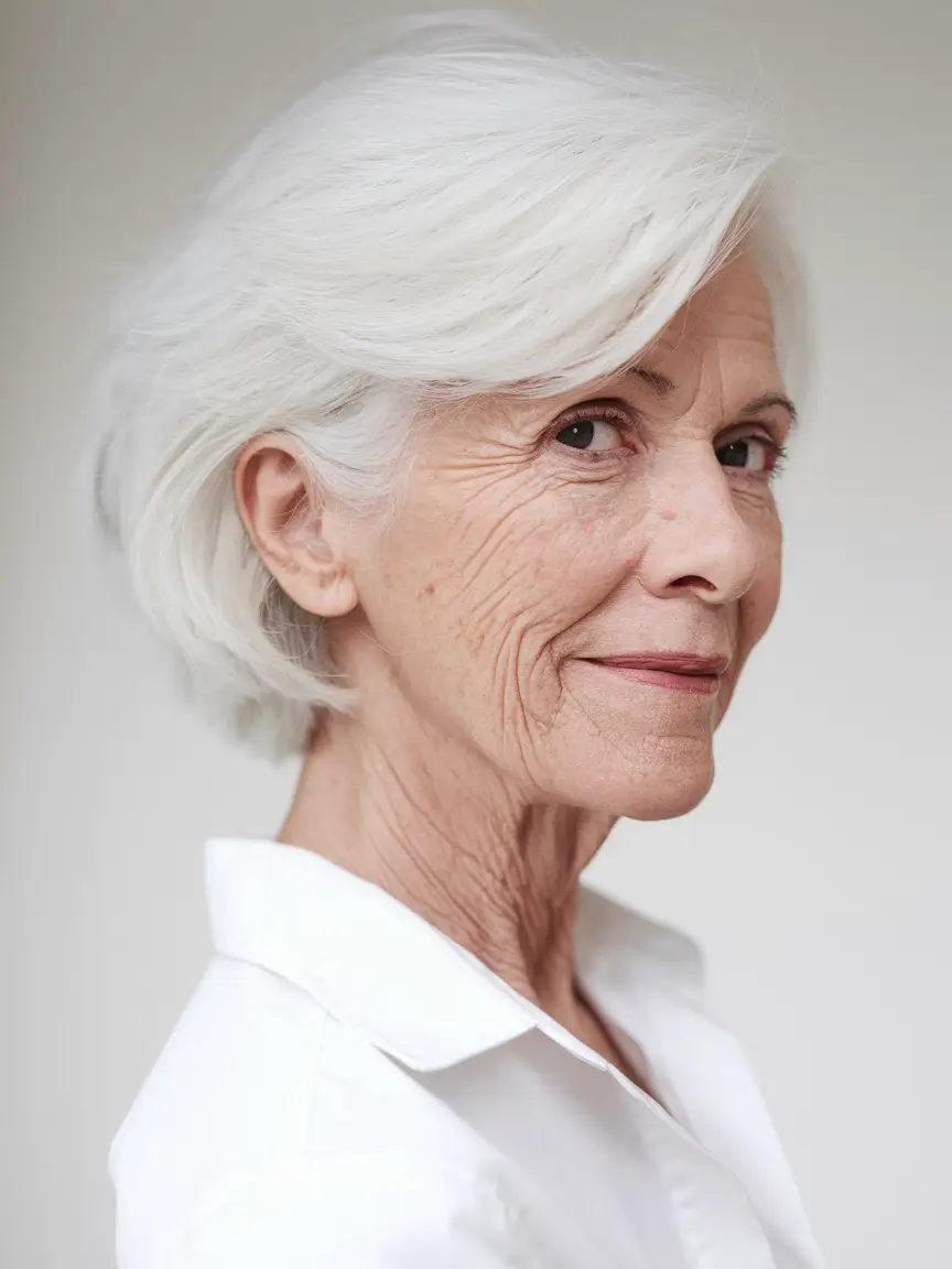 winter hairstyles and color for women over 60 Polished Side-Swept Layers